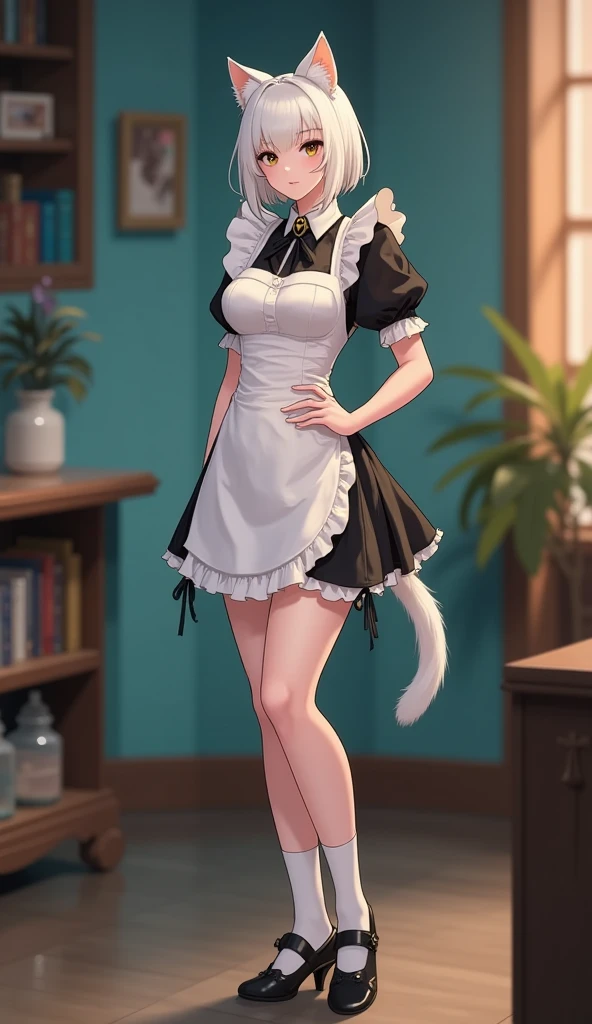 White suspender stockings