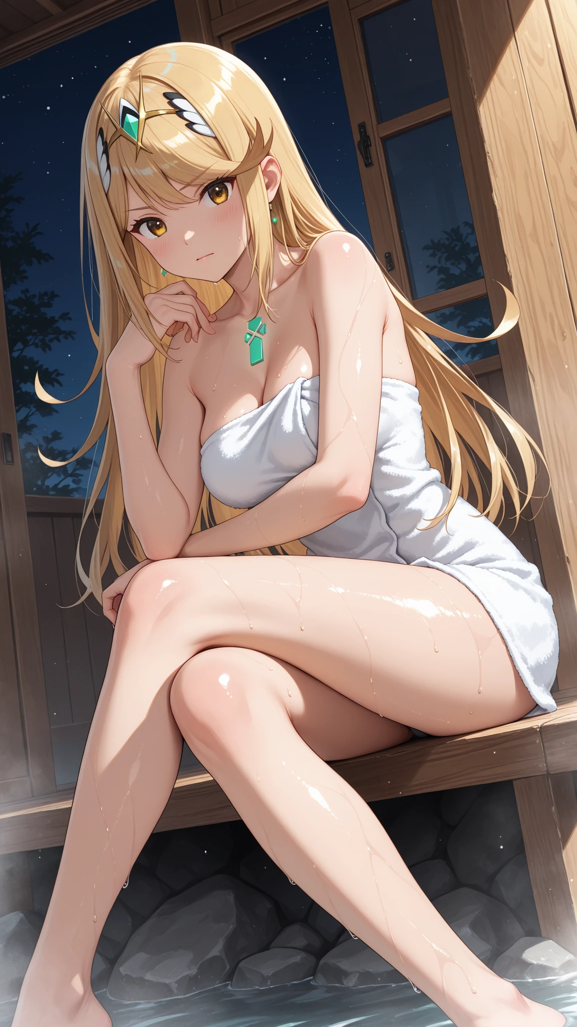 cum dripping, cum on tits, full body, outdoor sex, (sitting on a bench), (cum string, , cum on face, cum on tits, taking a cumshot on her face, matsumoto rangiku, jewelry, mole, long hair, blue eyes, large breasts, necklace, cleavage, blonde hair, white uniform shirt, (masterpiece, best quality, highly detailed