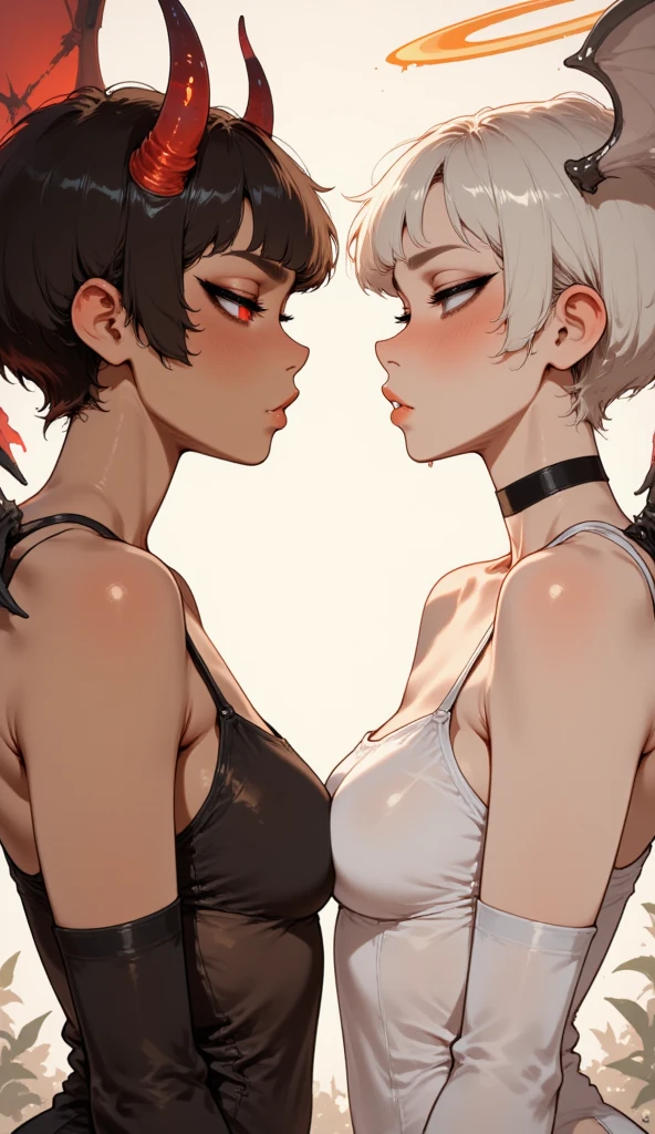 Passionate lesbian couple, intense love, deep kiss, entwined lips, tight embrace, perfect fingers,