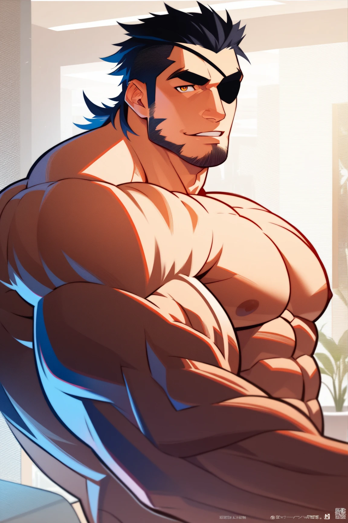 Um retrato de corpo inteiro deitado na areia da praiaUm balg trativo de meia idade Forte, muscular, barriga grande e peluda, hairy chest and abdomen wearing ripped shorts showing huge leg muscles, hairy pubis, na praia, molhado, Muito detalhado, filmado em uma Nikon Z7 II e Nikon NIKKOR Z 105mm f/2.8 VR S, Claro-escuro, hiperrealismo, luminismo, High definition, 4K, 8k, melhor qualidade, Ultra HD, obra de arte, super detalhe, melhor qualidade, nudez, despido, now, sem nenhuma roupa, ( usando apenas sunga vermelha )