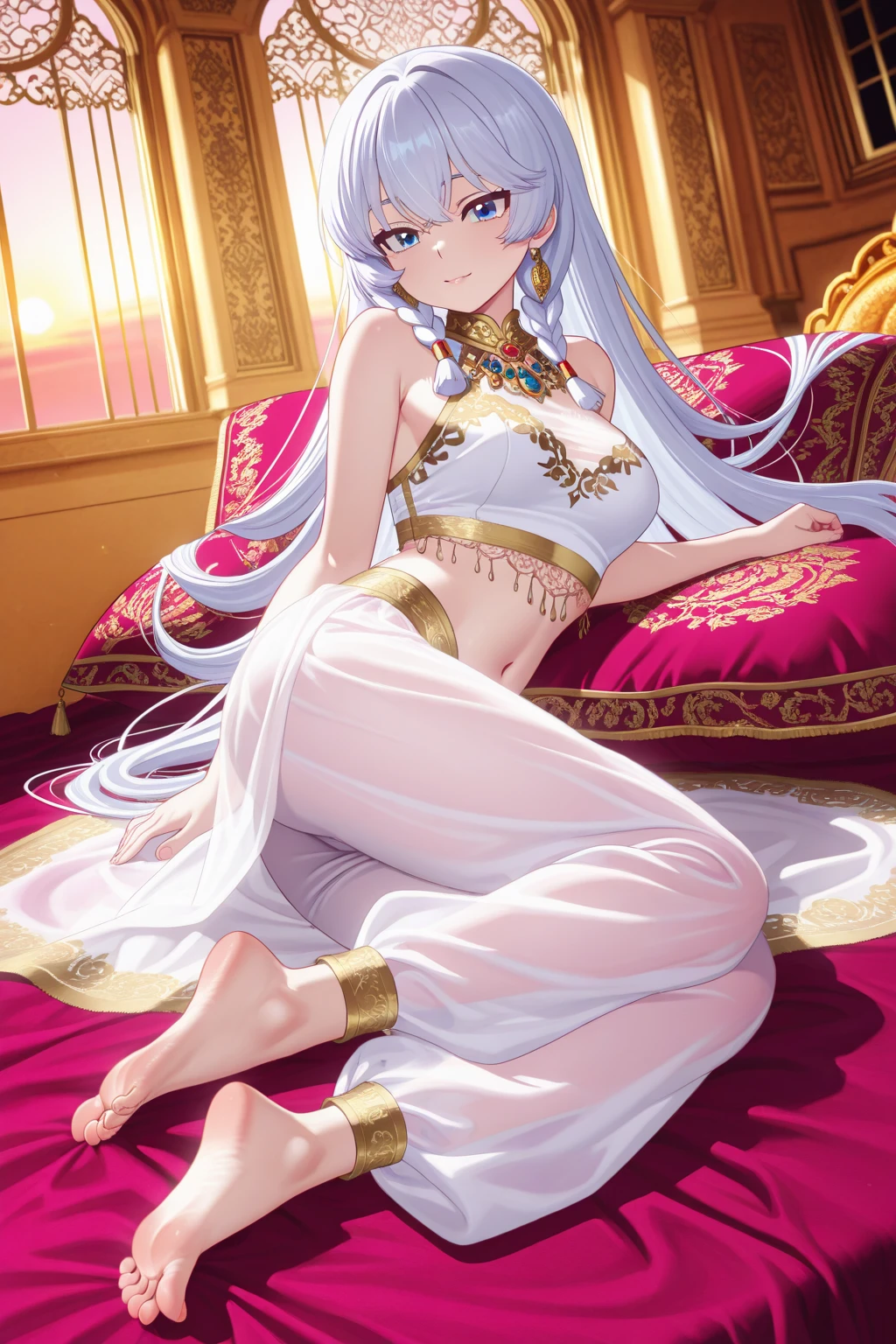 anime, masterpiece, cute, high quality, detailed key anime art, highly detailed, elegant, sharp focus, beautiful background, cleavage, ((best quality)), ((masterpiece)), (detailed), (solo:1.4), perfect body