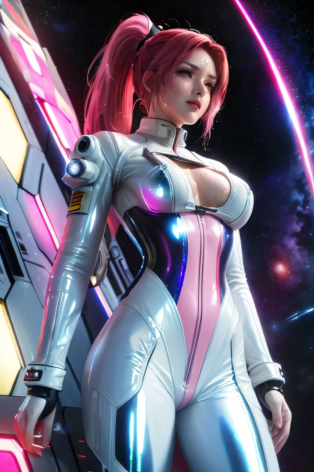 (La mejor calidad,A high resolution,Ultra - detallado,actual),Jenna Ortega 、nalgas grandes、arrodillarse、Electronic visor attached to the face of a 12-year-old girl with emphasis on the buttocks、Red latex body...,modo ciberpunk、pose sexy、(Usar polainas amarillas en la parte inferior del cuerpo、Agrandamiento de los senos、Neon lights in the dark city at night...,motor irreal:1.4,hd,La mejor calidad:1.4, fotorrealista:1.4, textura de la piel:1.4, obra maestra:1.8,obra maestra, mejor calidad,(ojos hermosos azules :1.4 ),( neon blue cyborg),(perfect anatomy),(dedos detailed :1.4 ),(white cyborg latex bodysuit:1.4) ,,( perfect anatomy :1.4 ), (estilo ciborg kawaii amarillo :1.4), (background alley walls big stones :1.4), (Solo), (Jenna Ortega V2.1), (Detailed face :1.4),( fondo laboratorio robotic:1.4)