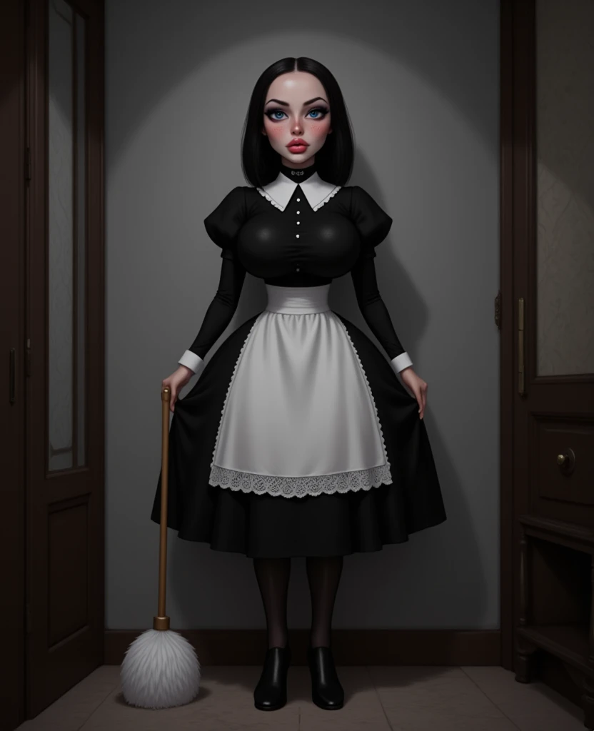 Agatha,black hair,black eyes,
puffy sleeves,black dress,White shirt,black gloves,claws,
abandoned school,night,Dark corners,
(insanely detailed, beautiful detailed face, masterpiece, beautiful detailed eyes, Best quality),