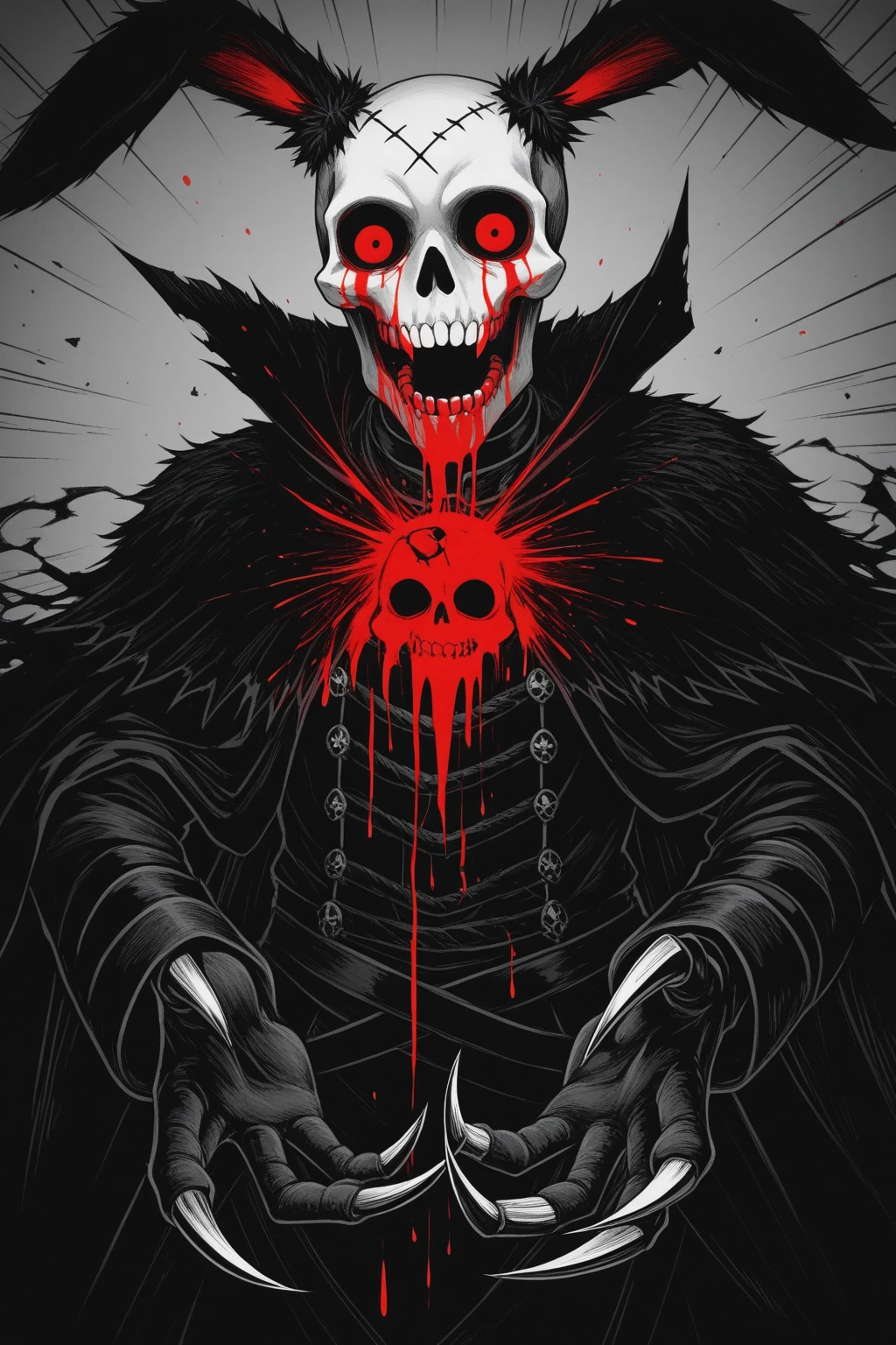 r1ge studio ghibli style full body shot, skeletal deathlock, with glowing red lights in eye socket,
(masterpiece, best quality, high quality, highres, ultra-detailed), <lora:ghibli_style_offset:1> <lora:T2:0.75> skeleton <lora:RPGSkeleton:1> <lora:weird:1>