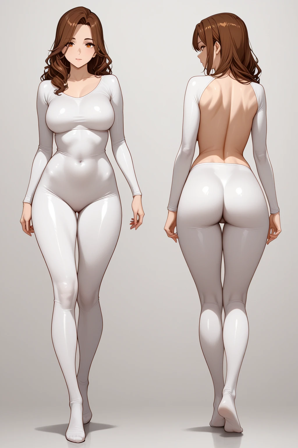 detailed full body concept, Detailed body, Realistic SFW proportions, realistic shaded perfect body, full body concept, Thick smooth thighs , character is in her natural pose, The whole body is very detailed, beautiful female , Perfectly shaded body, Complete body information