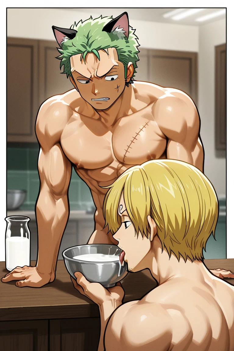 Highres, Masterpiece, Best quality at best,Best Quality,hight quality, hight detailed, 1boy, Shota, Elf ear, Slim body, Body only, Nyotaimori, On table, (Food on his body), (Very young boy), 12-year-old boys, Armpit, hansome, sweat, uhd