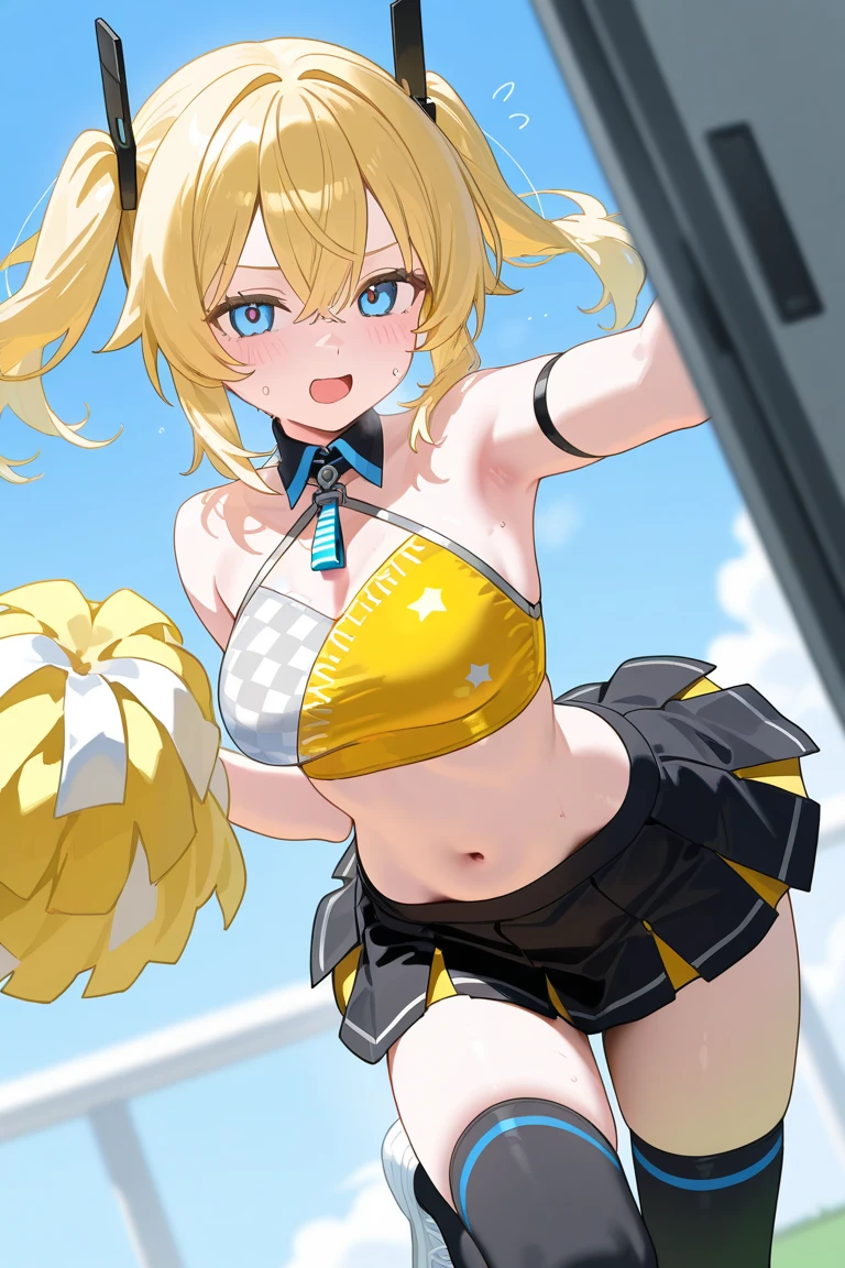 Kagamine Rin , huge titties , preforming in stage singing and dancing