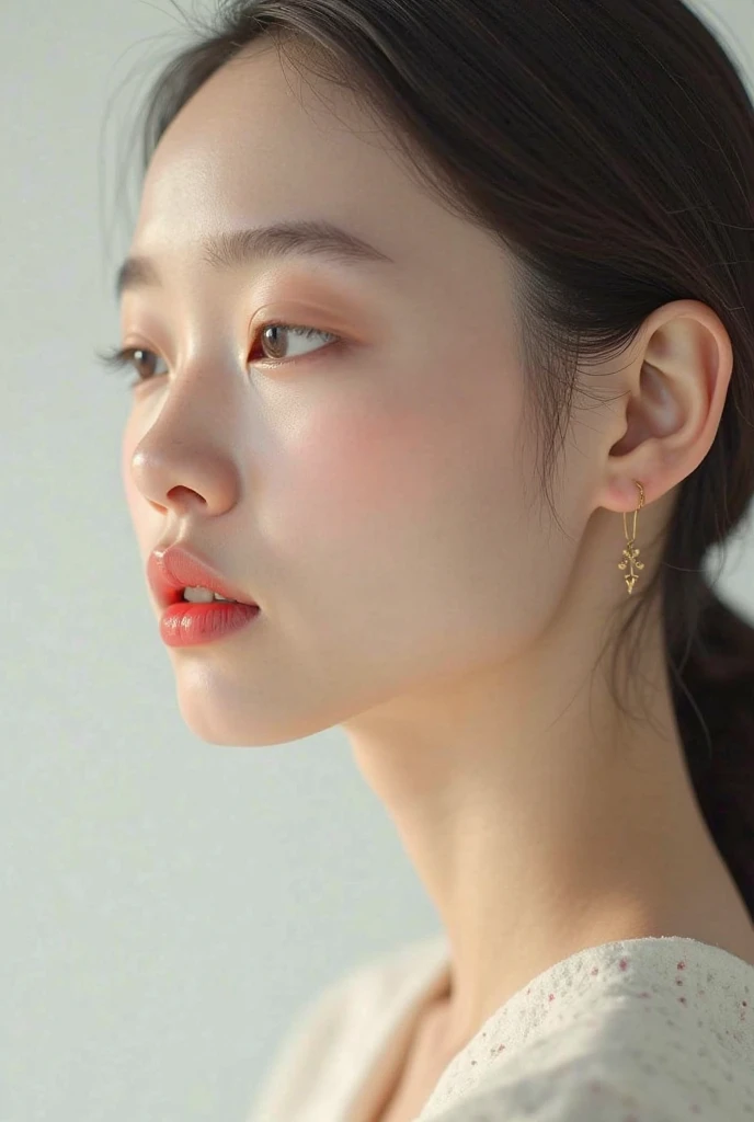Skinny Japanese woman, Dressed, small head, cute face, detailed face, detailed eyes, (photographrealistic:1.4), (Hyper realistic:1.4), (Realistic:1.3), (Smoother lighting:1.05), (increase cinematic lighting quality:0.9), 32K, 1girl in, 30-years old, Realistic lighting, Backlighting, Light on Face, raytrace, (Brightening light:1.2), (Increase quality:1.4), (Top quality real texture skins:1.4), Black underwear, a necklace, Very thin waist, slender legs, (Increase body line mood:1.1), (Increase the beauty of skin texture:1.1)