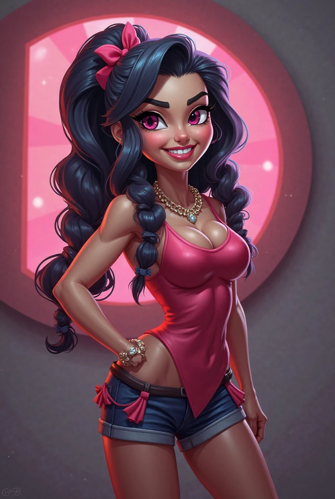 drawing of a woman in a bikini and skirt with a smile, cartoon digital art, in cartoon style, cartoon artstyle, cartoon digital painting, chin, digital art cartoon, cartoon style illustration, cartoon illustration , Cartoon character, cartoon portrait, caricature illustration, chin from portal, cartoon style, cartoon art, realistic cartoon, highly detailed cartoon, cartoon art style, 8k