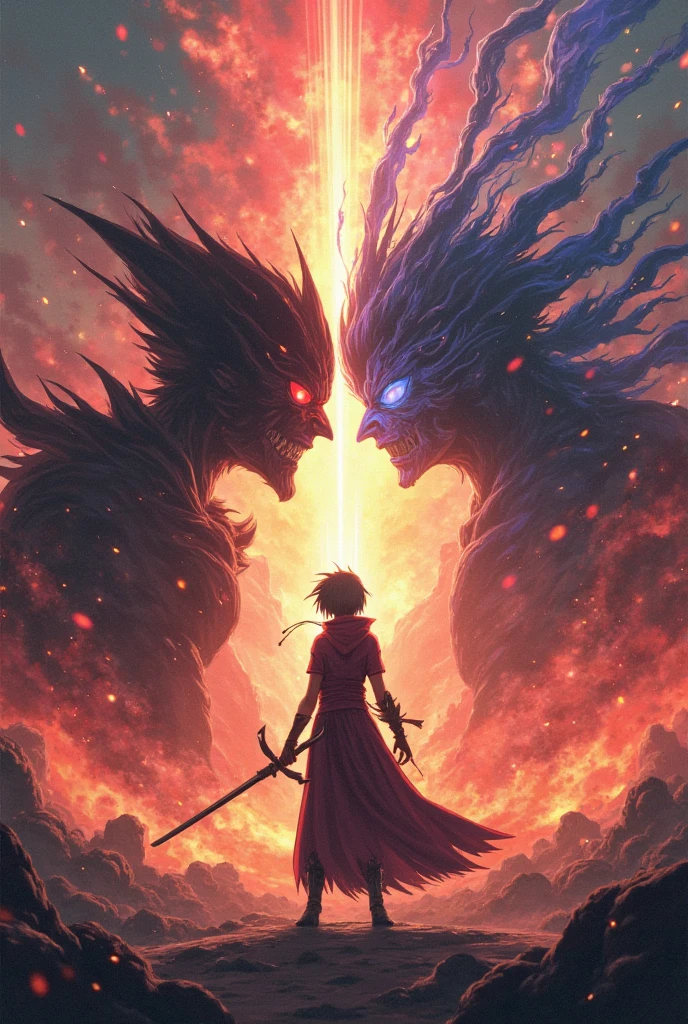 Monster coming out of the clouds