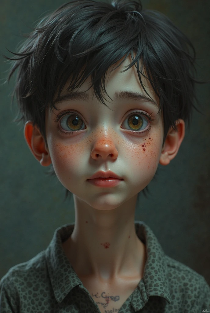 Ultra-realistic 8K portrait of a Sad Young Boy --auto