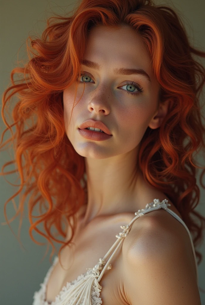 white redhead woman with curly hair naked 