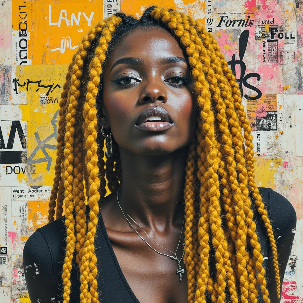 Beautiful nigerian woman with butterfly locs