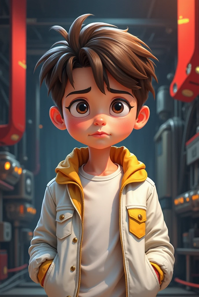 Cinematic Cartoon style. Comic art. TME0224 face, (((a boy, 6yo))) in a funny night, brown eyes, (((wearing a American captain costume))). (((Comic abstract background))). cinematic lighting, drop shadow, masterpiece, UHD, anatomically correct, textured skin, super detail, high details, high quality, best quality, 4K
