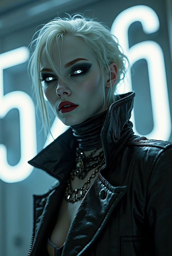 cyberpunk alley, beautiful woman, White hair, mysterious, secret investigator, cyberpunk gabardina, black hole bard, cinematographic, 4k, Steven Spielberg's epic film, sharp focus, Emitting diodes, smoke, Artillery, sparks, Behind the Scenes, system unit, Motherboard, por Pascal Blanche Rutkowski Repin Artstation, Hyperrealistic painting Detailed character design concept art Matte painting, Blade Runner with 4k resolution