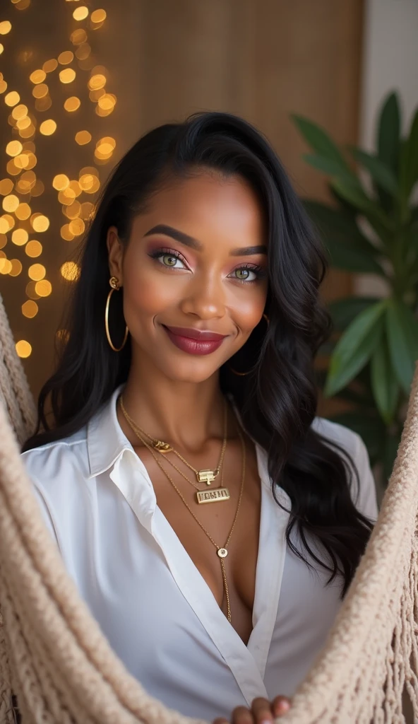 beautiful black woman wearing a light beige jumpsuit. full glass photo (Nail care in a modern beauty salon), very detailed, 37 years old, Innocent face, natural Afro-textured curly hair, brown eyes, very high resolution, master piece, best quality, intricate details, highly detailed , Crisp Focus, detailed skin, realistic skin texture, texture, detailed eyes, professional, 4k, charming smile, shot on Canon, 85mm, shallow depth of field, Kodak Vision Color, perfect fit body, extremely detailed, photography_\ (Ultra\), photorealistic, Realistic, Post-processing, maximum details, roughness, real life, Ultra realistic, photorealism, photography, 8k UHD, photography, work, office. full body image, realistic, well-groomed hand