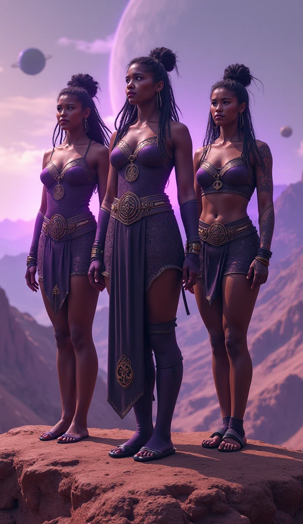 A (full body:1.3) shot at 8k resolution, splash art, fantastic comic book style, photorealistic, (pissed:1.3), anatomical photorealistic digital painting of a, (Epic movie harem scene), (((palace harem))), Hyperealistic detailed photography, Highly (dynamic:1.2), (palace:1.5) art detailed (rutkowski:1.2), (dark skin1.5), (beautiful), ((thicc)), (large bust), (cleavage), (bald hair shaved), bracelet, chain necklace, choker, earrings, Delightful anatomy, (fantastic perfect art, 64k ultra hd:1.1), hyper futuristic clothing, ((colorful)) Versace wrap dress, (sheer), very detailed skin, very detailed eyes, concept artist, global illumination, depth of field, (art by apterus, art by dan mumford:1.2)