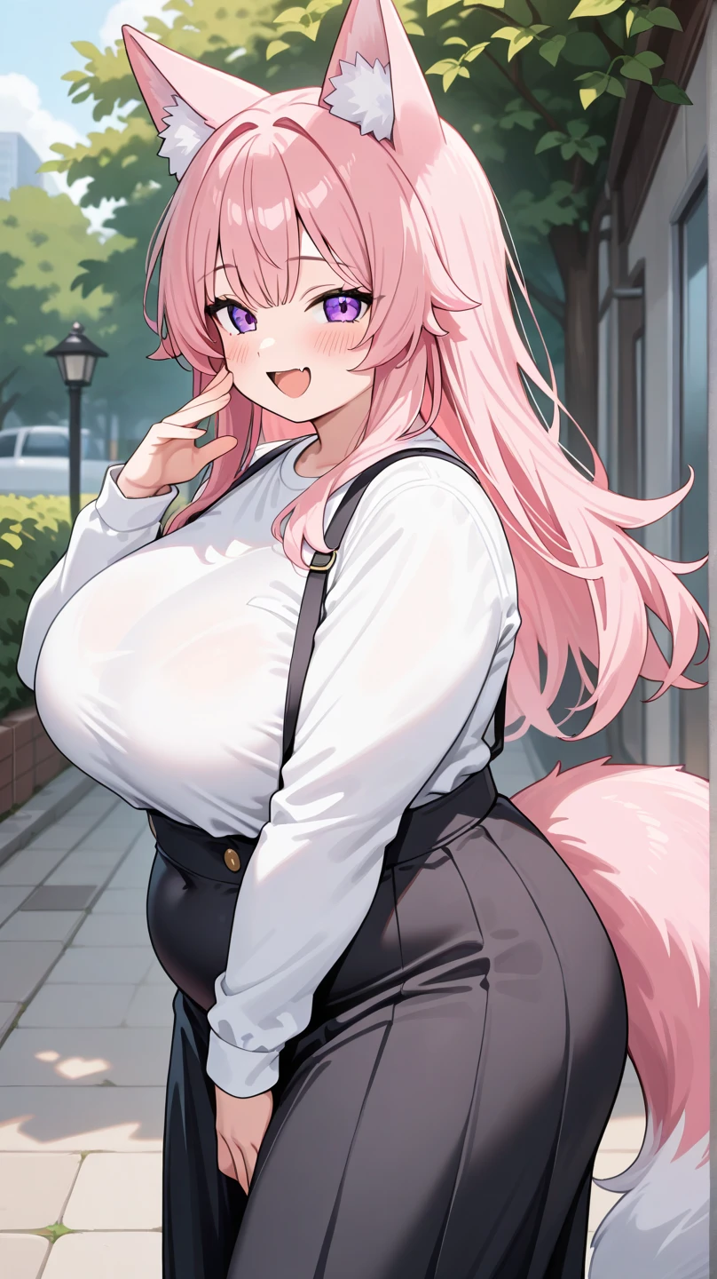 (best quality, masterpiece), 1girl, (furry), fox girl, happy, blush, plump, fluffy, heart-shaped pupils,