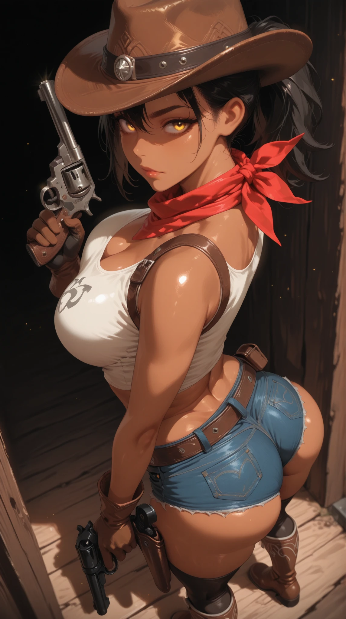 (Gerar uma imagem espetacular de uma mulher jovem, ((nua)), com [((bumbum mais lindo do mundo))], ela precisa ser grande, redonda, atraente ((no bikini)), ((sem lingerie))
Imagem de fundo de uma coudelaria com belos cavalos e palheiros, Texas style boots and hat), Minimalist Style, Surreal Dreamscapes, Intimate Portrait Composition, Mystical, Light White and Red, Optical IllusionsA