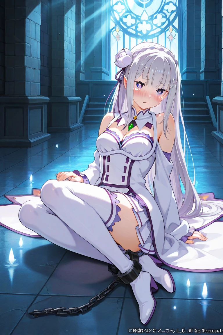 rezeroemilia, emilia, braid, crown braid, flower, hair flower, hair ornament, hair ribbon, long hair, pointy ears, (purple eyes:1.2), white hair, x hair ornament,
BREAK white bunny suit, sexy, skin tight, medium breasts, cleavage, bunny ears, fishnets, garter straps, zettai ryouiki,
BREAK outdoors, city,
BREAK looking at viewer, cowboy shot, full body, BREAK (masterpiece:1.2), best quality, high resolution, unity 8k wallpaper, (illustration:0.8), (beautiful detailed eyes:1.6), extremely detailed face, perfect lighting, extremely detailed CG, (perfect hands, perfect anatomy),