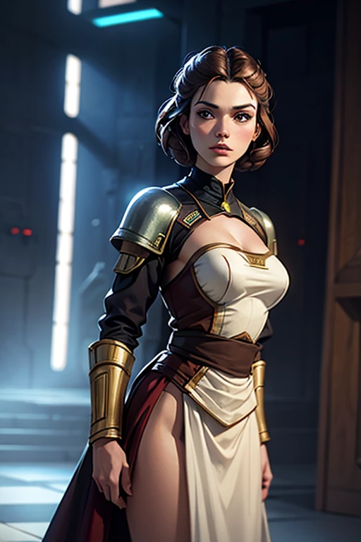 Extravagant Anya Taylor Cosplay "Princess Leia" sweet delicate face open mouth teeth
Short Mouse Muscular Symmetrical Body Suave Body Seductive Dramatic Bridaldress Gothic
shoulders covered opal spinel ruby silk satin felt thick leather haute couture revealing under-
Black clothes short hair shaved Indigo DoF Crystaline Tourmaline trone DoF "star wars" chefs-
of work "luis Royo" Guweiz and James Jean by tattoo CGSCOSITY, etc. "Unreal Engine 5" Ultra
"Ultra Octane Realism Resolution Image Quality Precise Details SLR Texture 16K DSLR UHD HDR XT3"