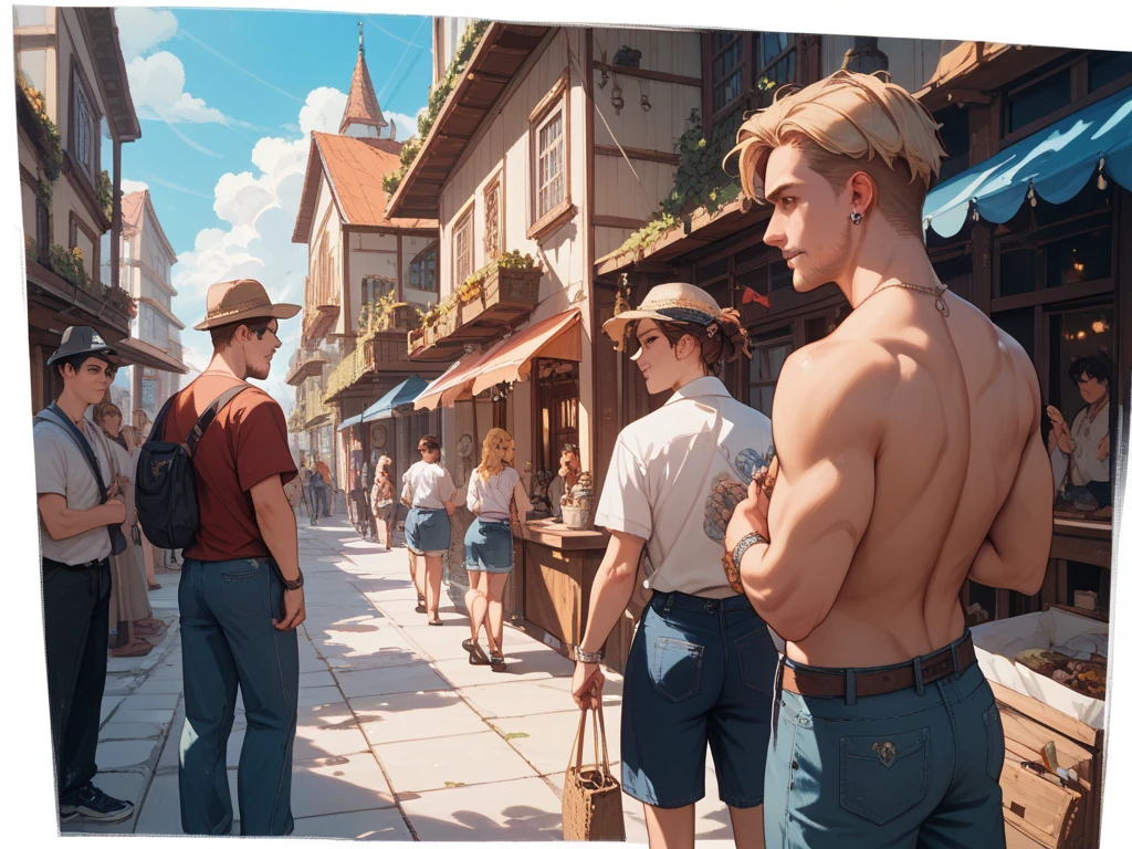 Men naked in public 