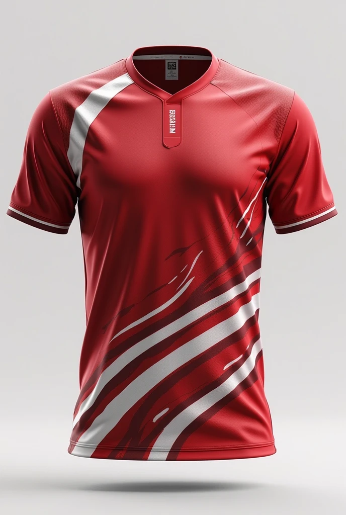 jersey template mockup stone grunge abstract design for football soccer, racing, gaming, run, red color And color White 