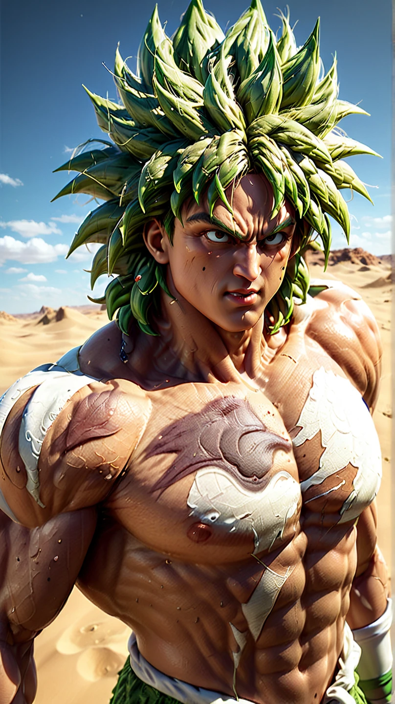 Broly in Super Saiyadin fighting Manuel Gomes in Paraíba