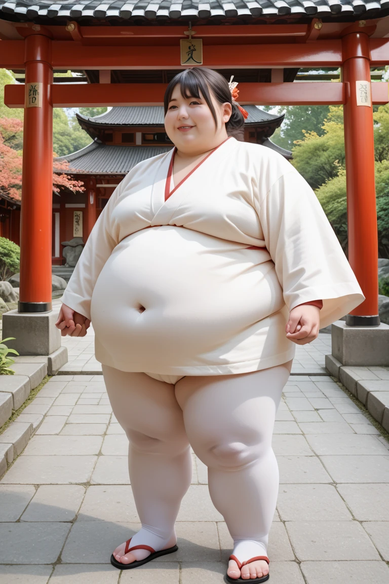 Asian female, ((obese)), ((morbidly obese)), ((ssbbw)), ((cute face)), ((sweaty)), ((belly hanging below knees)), ((wearing a mawashi)), ((sumo mawashi)), ((bare breasts)), ((sumo wrestler)), ((blush)), ((sweaty)), ((sumo stance)), ((squatting)), ((sumo ring background)), ((impossibly enormously obese)), ((5 chins)), ((enormous face cheeks)), ((serious expression))