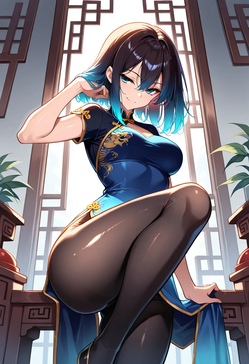 High resolution, Adult female , Good lighting, Despicable, , (No nudity), (((China dress))), Realistic,One girl, Magical girl, Pantiesー,Skirt Lift,((Under the skirt)),((Panty shot)),(Panties),((Small Pantiesー)),((Thin Pantiesー)),(((See-through Pantiesー))),(((Black Pantyhose))),白いレースのPantiesー, ,Are crying,Anguished expression、Embarrassed look,8k,Realistic、Anime illustration,CG、masterpiece, highest quality, 1 girl, alone, Big Breasts, office staff suit, Jacket, Pencil Skirt, Pantiesー under Black Pantyhose, (show off Pantiesー:1.1), Embarrassing, ((Boldly spread your legs)),((大胆にPantiesを見せている)), Sitting, office、Falling and spreading legs、