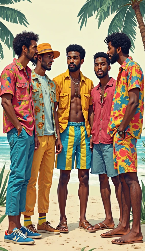Men wearing bras and thongs 
