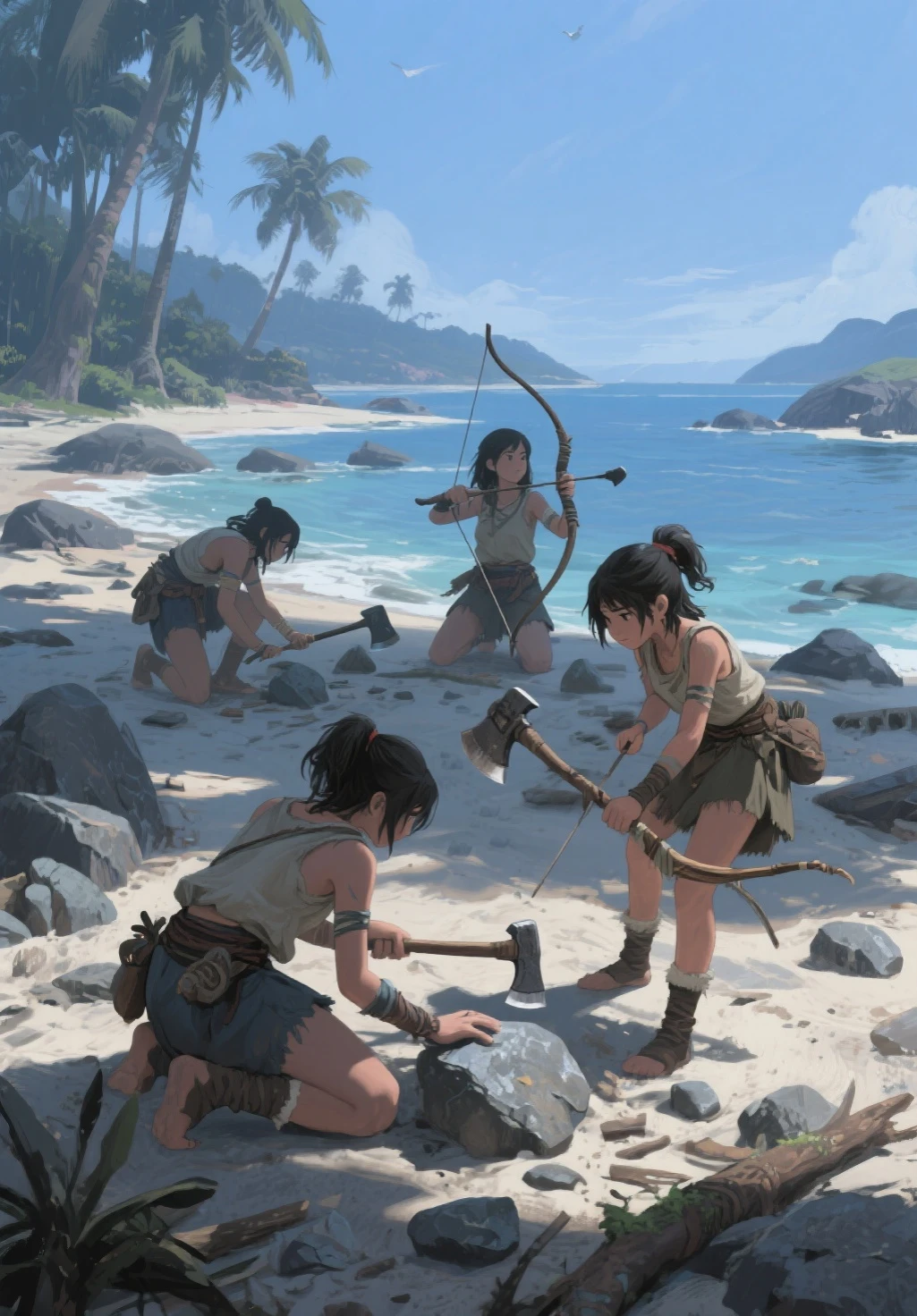 Rape, gangbang, molestation, dick, pussy, semen、Dynamic Angle、In the jungle river、Short stature girl、Lower school girls、Indian、Both eyes open、National costume、Ethnic Makeup、black-brown skin、Nipples、flat chest、Trying to run away