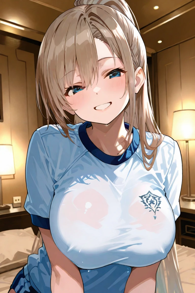 {{{{{16k,Ultra High-resolution realistic photograph of neat virgin first-year junior high school girl's in School-designated gym uniform with junior high ribbon as pretty as a actress in Grass schoolyard, She's in the first year of middle school, but she's too well developed, her F-cup cleavage tits are too beautiful}}}}},{{Extremely detailed}},{{{{{dye her cheeks flush and integrated her head pure small, thick lips, Enchanting thick gross idol's Lips}}}}},{{{{{the bang hair}}}}},{{{{{with deep and sexy cleavage, She get more attractive and smoother her body, her expression and appearance are transformed into that of a pure, Her shame when her School-designated gym uniform is rolled up exposing her body, Her white tits are so fluffy, and are depicted in great detail, cutely budding nipples, but her sex appeal from her cleavage fills the room, she is still tiny, but her bodyline and tits and hips are getting sexier and Cute, She has been reborn as a beautiful, sexy, one-in-a-thousand-year girl with a sparkling aura of cuteness, Her pussy and clitoris are Beautifully shaped, cherry petal-like thick labia majora and minora}}}}}