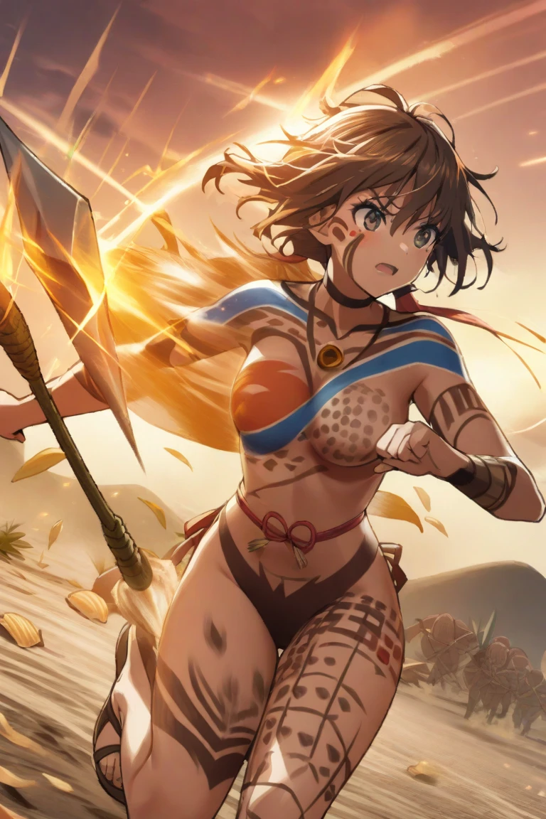 A superheroine wearing skimpy outfit, sleeveless, long hair, flying, wielding daggers, no cape, no mask, dynamic pose, 3d, (8k), detailed texture,(hyperdetailed), (photo realistic), cinematic light, cinematic action, highly detailed, realistic, Isometric, full body, in frame, driven expression, dark theme, (extremely detailed eyes), detailed symmetric realistic face, extremely detailed natural texture, masterpiece, extremely detailed, amazing, fine detail, rich colors, hyper realistic lifelike texture, dramatic lighting, unreal engine, trending on art station, photo realistic, RAW photo, high quality, high res, sharp focus, extremely detailed, cinematic lighting, 8k, high definition, cinematic, neoprene, unreal engine 5, ultra sharp focus