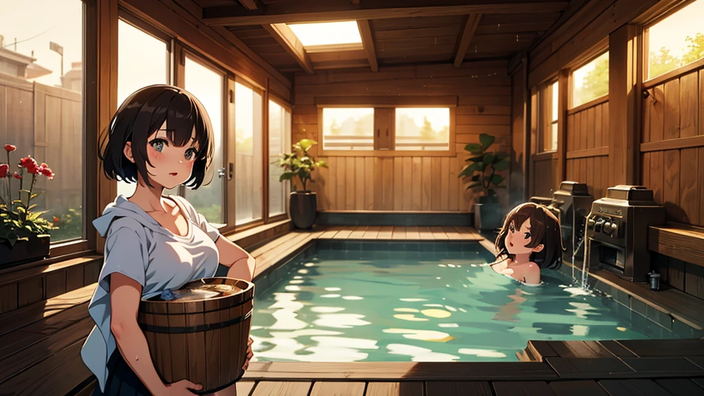 japan crowded public bath, 12 nude women around, lesbian party in onsen, under a shower, vue de face, fille de 8 ans nue sous la pluie, nue sans habits, wet skin, nude, anal plug, squatting open legs, dripping pussy, masturbating her twat, lesbian orgy caress