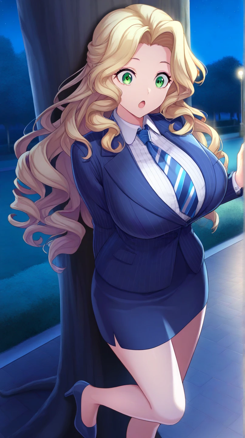 ((sfw:1.5)), (ultra high resolution:1.3, Foto RAW 8K, realistic photography:1.2, thin outline:1.37), (Best Quality:1.4), (beautiful, perfect, detailed, Complex, aesthetic:1.2), cinematic shot, (plano general:1.5), natural light, (Depth of fields:1.4), blurred background, bokeh, beautiful 26 years old, (secretary:1.5, Alone:1.5), glamorous body, detailed face, skin glow, focus on thigh:0.0, whole body:1.5, (crouched、Pick up a piece of paper that has fallen from the left side of the floor., Use your left hand, Place your left knee on the floor., File on the right arm., Leaning forward), From top to center:1.0, ((looking away, look at the ground:1.37)), (perfect face, detailed face, eye line, labios brights), weak々SMILE, (pechos Bigs, sagging chest, Big , narrow waist, traseros Bigs:1.3, caderas Bigs, plump thighs), ((Wearing a business suit:1.3, collared shirt:1.1, short pencil skirt, shackles, high heels)), (with gold accessories, earrings, wifes), (cutaneous denture), inside:0.0, Dark mahogany medium long hair, half up, ((hair over one eye:1.37, Curly hair:1.5, wavy fur:1.5, bright)), beautiful mature girl, a milf:1.2, (hermosos ojos finos y detaileds), beautiful character, Elegant Illustrations, ((correct anatomy:1.5, correct hand:1.3)),