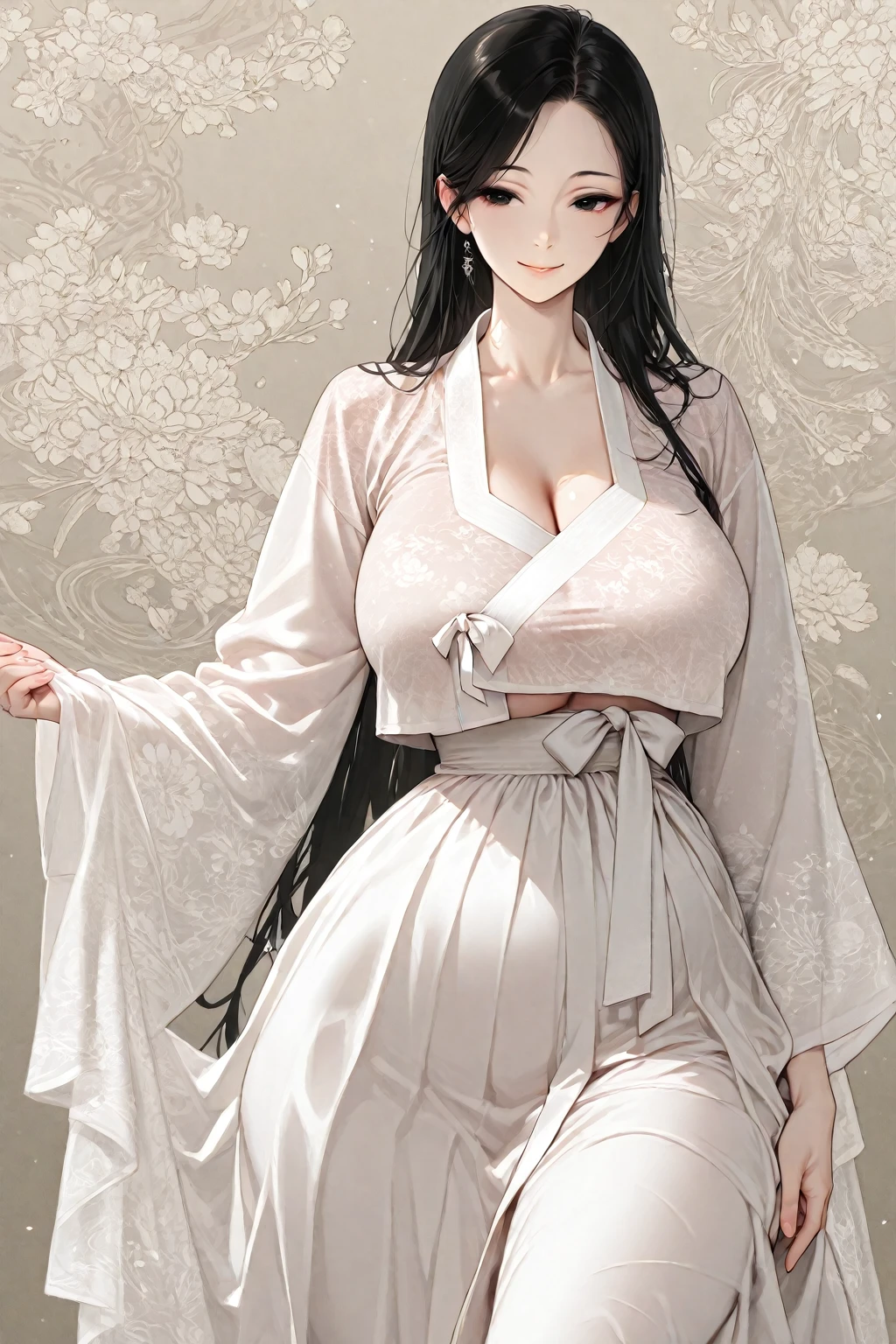 1female,45 yers old,Married Woman,熟妇,plumw,extremely large bosom, 独奏,(Background with:ponds,Cherry blossom forest,lotus flower)standing on your feet, She has short black hair,seen from the front,, mostly cloudy sky,(((tmasterpiece),(Very detailed CG unity 8K wallpaper),best qualtiy,cinmatic lighting,detailed back ground,beatiful detailed eyes,Bright pupils,Black eyes,Snow-whiteskin,Redlip(Very fine and beautiful),(Beautiful and detailed eye description),ultra - detailed,tmasterpiece,))facing at camera,A high resolution,ultra - detailed),revealing breasts,Bare genitalia, Bulge,legs are open,Raised sexy,Camel toes,Desire for dissatisfaction,frontage,Navy,elementary student,(Wearing:see-through school uniform,Transparent sailor uniform,Puffy skirt,Bare ,)