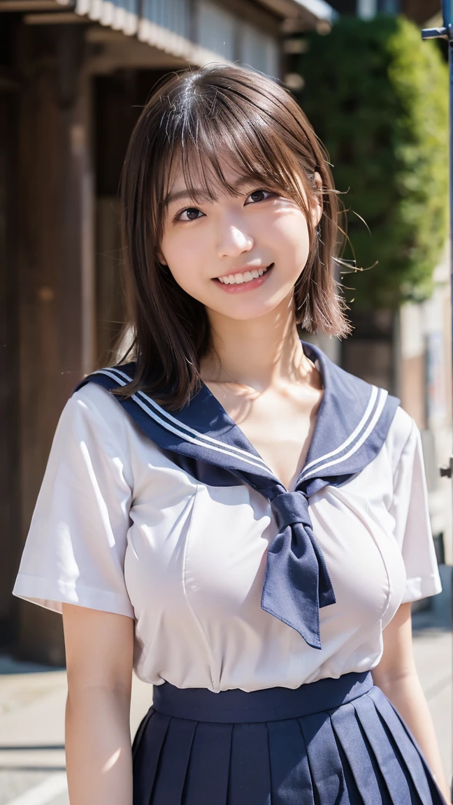 ((Upper body nude))((Upper body nude))(((Please unbutton your shirt and look at your chest.))),、(tits:1.3),15-year-old high school girl、、((Cute sailor suit))、(8Kんin,Highest quality),school classroom,student,class,((JK skirt)), smile, Narrow side, short, fine hair, 32Kin, T masterpiece, Best image quality,Ultra-high resolution,Perfect hands,look up_in_Spectators,Legs wide open, Spread your legs, Looking at the camera, Eye on the details, Beautiful Eyes、