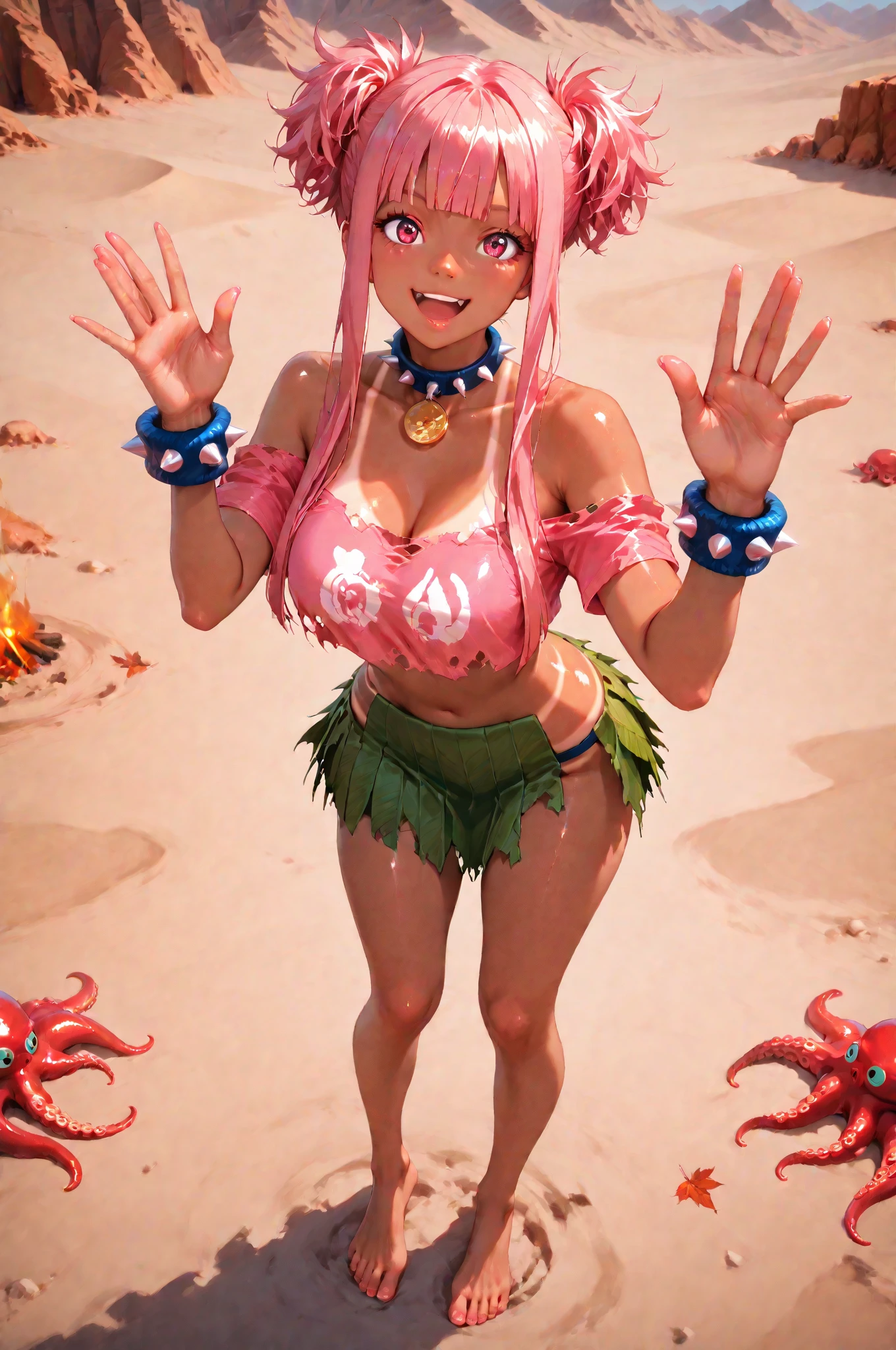 cartoon of a woman in a bikini hanging from a rope, samira from league of legends, giantess art, natalie from epic battle fantasy, bikini. background of hell. gore, giantess, beautiful genie girl, sfw version, game art!!, giantess shot, mana in the air, nsfw, on a cliff, aqua from konosuba