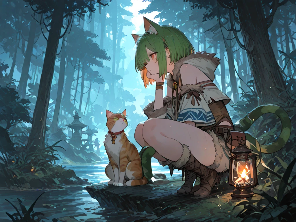 ((best quality)), ((highly detailed)), masterpiece, , (1girl), (glasses), full body, ((wet knee socks)), -(leopard girl, brown eyes), leopard ears, leopard-print fur, (outdoors, in a dark stone cave, stalagmite, stalactites, twilight, shooting star, sunnyday), scythe, holding scythe