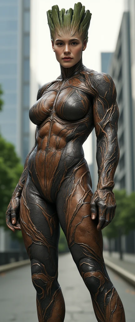 beautiful asian femboy, dark-skinned, 1,79 tall 59 kg, small penis,lean body defined muscles,  naked and barefoot, Very slender waist, thick-thighs, delicate and thin face, Short White Hair , white eyebrows, Full-body image, pose  frontal ,straight arms , white forest background 