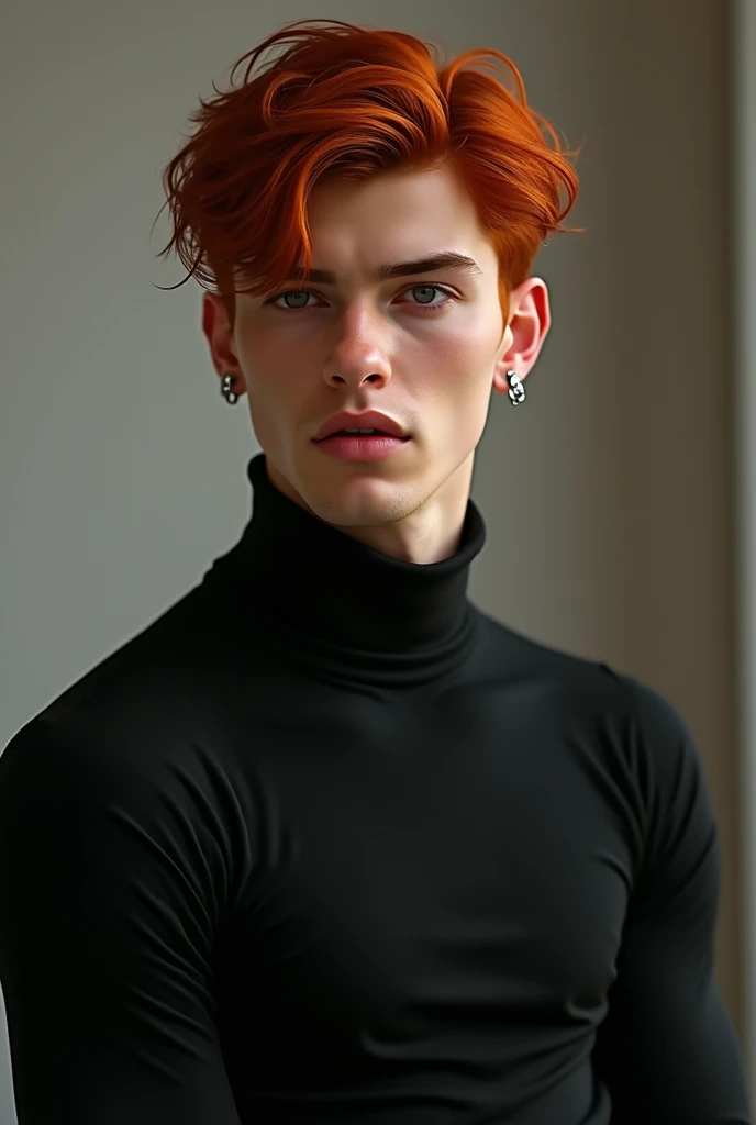 Teen male posing, downed pants, big dick, skinny body, atmospheric, cute face, redhead, blood, nude, harness