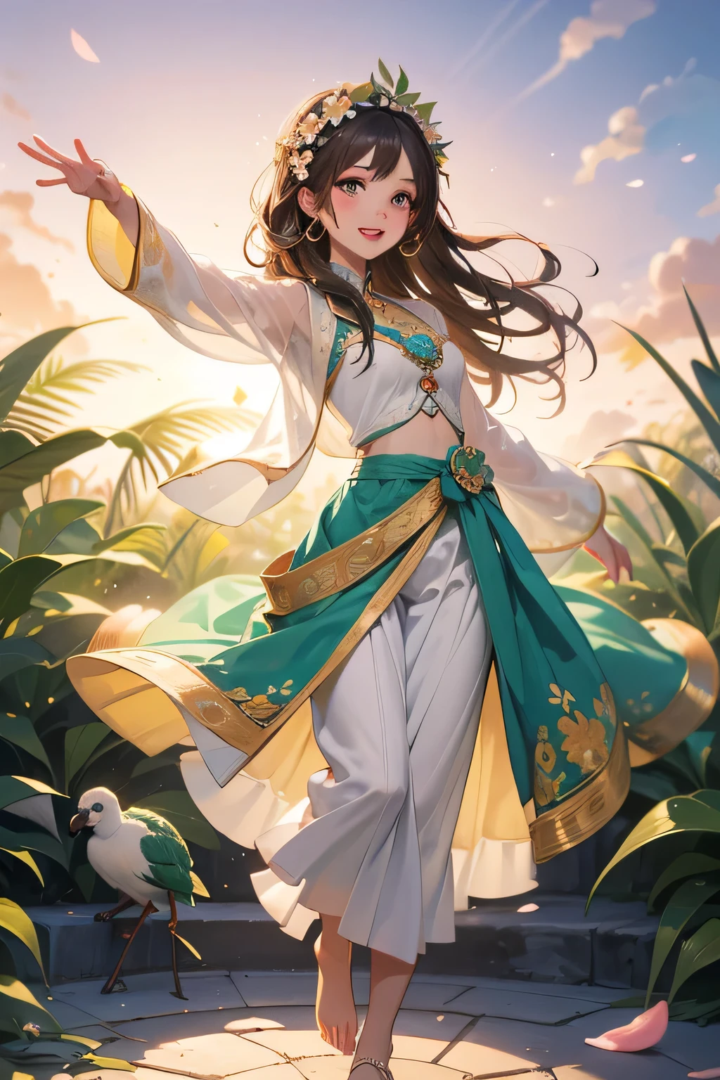 8k, best quality, highres, realistic, real person, A solitary warrior in a suspicious arena setting, without the demon lord. The warrior, lightly armored and with a sly smile, wields a large, ornately decorated axe. They have short red hair. The background is a mysterious and ominous arena, with a sense of danger and suspense. The lighting is dim and dramatic, enhancing the warrior's intense and cunning appearance.