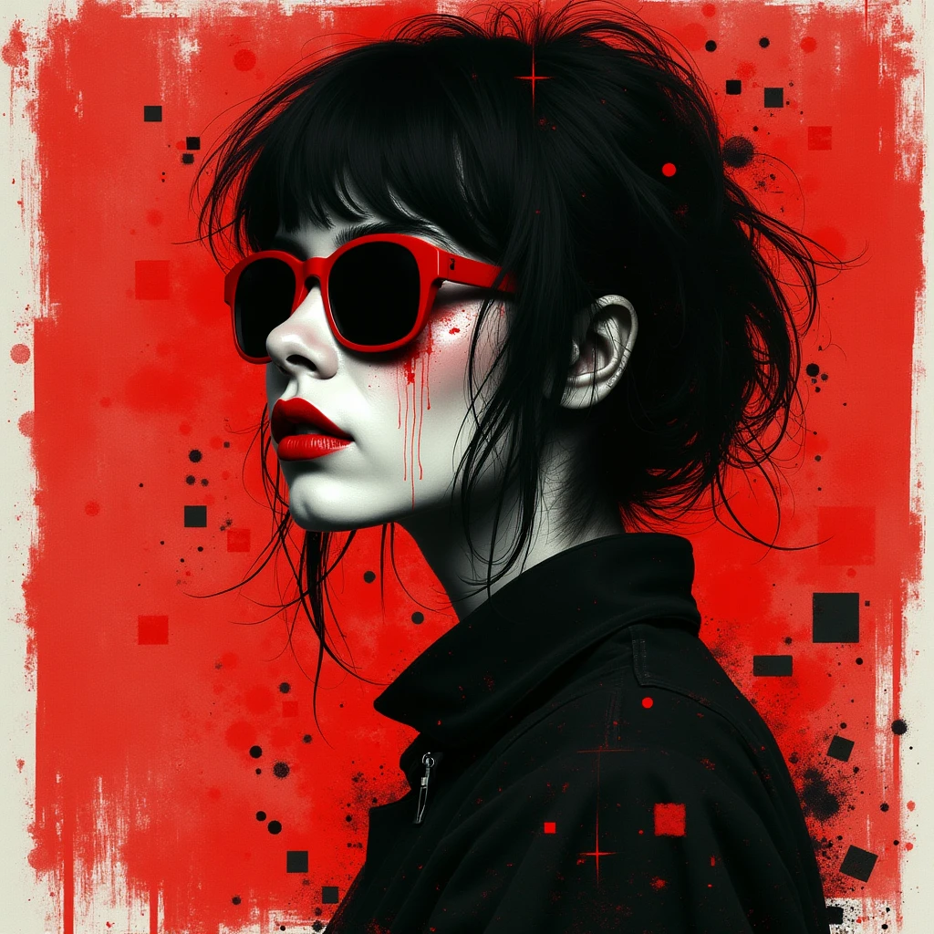 cyberpunk style. Androyd, Steve Epting, streebk style, broken glass effect, rich deep color, defaced photo, pixel-censored brush strokes, shimmery swirling glitter, streebk style, muted colors, Kaluta, Richard Anderson, paint splatter, masterpiece, 8k resolution, trending artstation, horror, awesome, highly detailed intricate :y.k: WLOP Vadim Kashin Pre-Raphaelite Karol Buck John Singer Sargen, broken glass effect, post-processing, exquisite shadow balance, natural lighting, intricate pose, clarity, high quality, magical realism, Harmonious composition of golden ratio curved lines, dull neutral colors and light, artstation trend, sharp focus, studio photo, intricate detail, high detail, Greg Rutkowski, acrylic painting, Pixiv Fanbox trend, palette knife and brush strokes, Makoto Shinkai style Jamie Wyeth James Gillard Edward Hopper Greg Rutkowski Studio Ghibli genshin Impact, unreal engine, greg rutkowski, loish, rhads, beeple, makoto shinkai and lois van baarle, ilya kuvshinov, rossdraws, tom bagshaw, alphonse mucha, global illumination, detailed and intricate environment