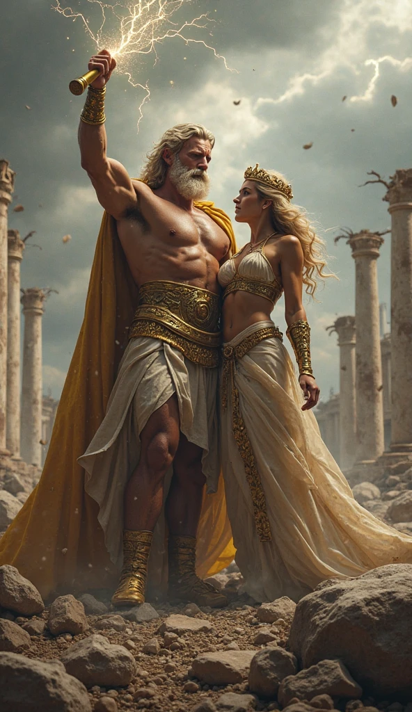there are many man and a woman in the on the greek market, ground woman background, nude, naked, greek man talking, a Greek man walking and debate with another old man, another poor man sitting on floor, female god statue, full body white cloak, shield, bow, sword, white hair, masculine, mature, naked, hairy torso, fantasy, intricate, elegant, highly detailed, digital painting, concept art, smooth, sharp focus, illustration, amor, helmet, sword, shield, Greek god. handsome,painted of rugged zeus and queen hera singing with lia, god of thunder, female greek god, white hair, masculine, mature, handsome, muscular, hairy torso, fantasy, intricate, elegant, highly detailed, digital painting, artstation, concept art, smooth, sharp focus, illustration, art by gaston bussiere and alphonse mucha, almost naked,chicken and dog on ground,