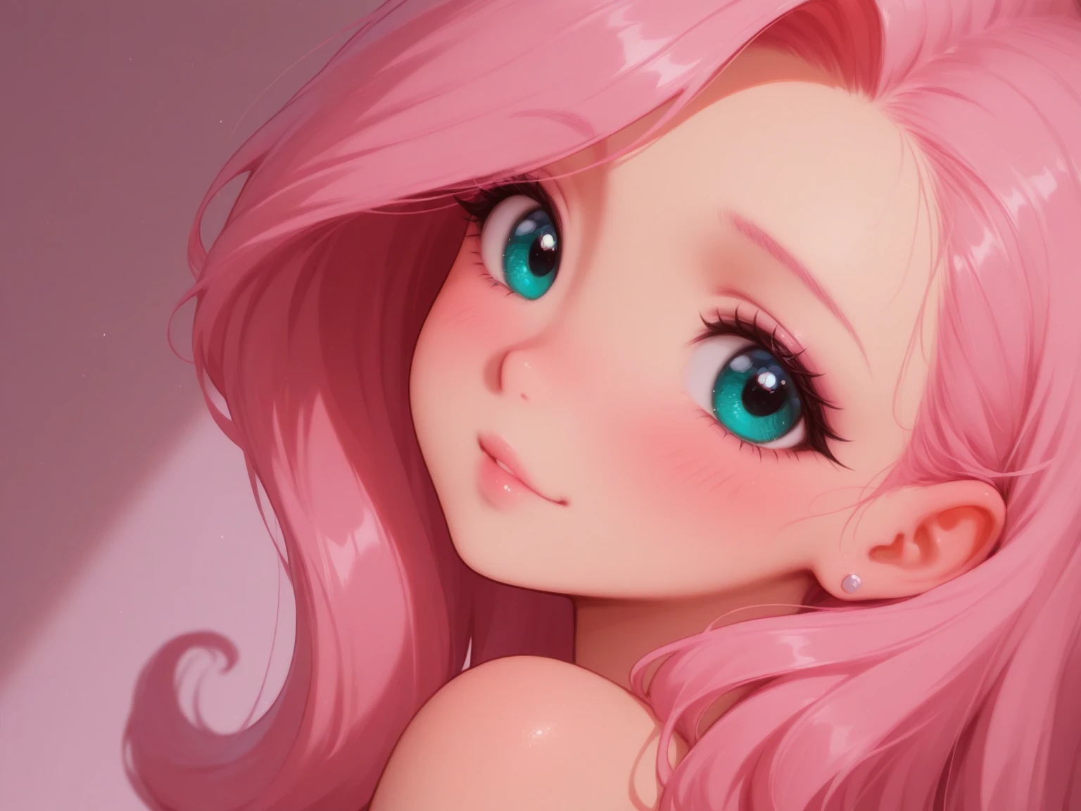 masterpiece, best quality, ultra-detailed, illustration,(1girl),beautiful detailed eyes, looking at viewer, close up, pink hair, shy, cat ears, kannelart, utf, <lora:KTF_01:1>