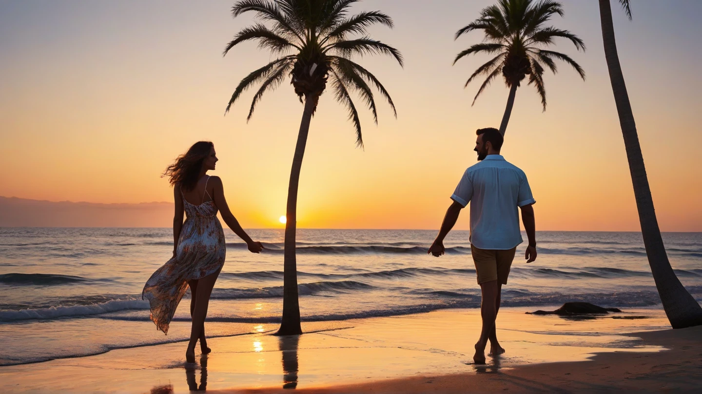 The handsome Ben-El and Yaheli with the blond hair went to the beautiful, turquoise-colored and wide sea during the pink sunset,
And their 3 and 8 year old cousins ​​took pictures of them