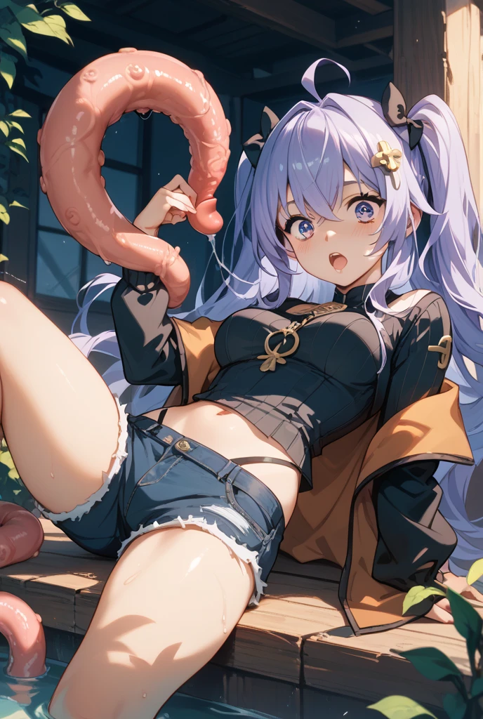 ,a girl,human,((standing)),masterpiece,Highest quality,LocationHSR, Yellow Eyes, Good strap, Jacket, black gloves, open Jacket, Long Hair, White shirt, gloves, Hair between the eyes, black Jacket, Grey Hair,NSFW,tentacle bound arms,tentacle bound legs,(many tentacles:1.7), ((tentacles sex)), ((vaginale)),(tentacle pit:1.5),(rollng eyes:1.8), troubled eyebrows, drool, orgasm, ((close mouth)), (clench teeth),cum on body,cum on clothes,bukkake,excessive cum,cum string,cum overflow,cumdrip,leg up,(((Suspended on tentacles))),medium breasts,Two legs,tongue,