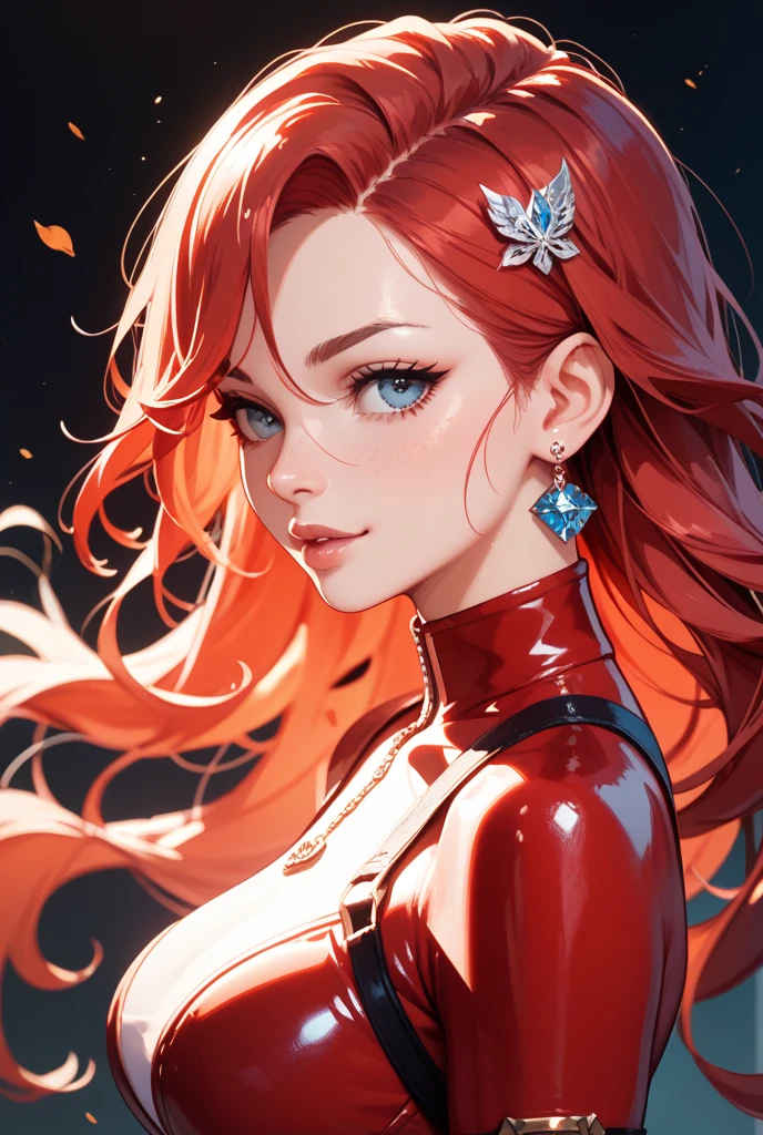 Create an incredibly detailed drawing of the character Yoko from the anime Gurren Lagann in a space environment. Let Yoko be photographed up close to show all the details of her gorgeous appearance. Please provide the highest quality and maximum detail to ensure that every line, shadow and texture is clear and realistic. Use clear focus to especially reflect her vivid facial expressions and her characteristic features, such as hair, eyes, and clothing.
Add a space environment with neon lights and a colorful spectrum to create a futuristic, exotic atmosphere. Let these lights illuminate and enhance the beauty and elegance of Yoko. Short, narrow
Top, in love
Please make the drawing accurate and consistent with Yoko's appearance from the anime Gurren Lagann. Waterfall, oasis, furs, transformers