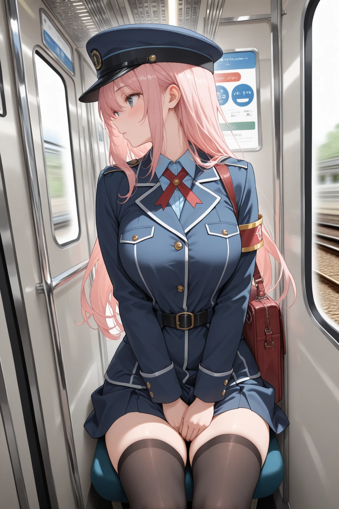 (Highest quality, High resolution),(bukkake:1.5) girl, Large Breasts, Browsing Caution, Highly detailed background, To the camera, Sitting, Bend your waist forward, To the camera足を向ける, public, (Obedient:1.1), Roll up your skirt, (Big penis:1.3), testis, futanari, (Kate Nightingale:1.1), Detailed skin texture, (close:1.2), Bend your head down to your waist, (Bow your head, Look down:1.3), Futaka,